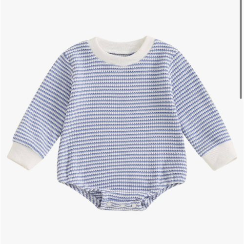 VISGOGO Unisex Baby Boy Girl Romper Waffle Newborn Infant Onesie Clothes Long Sleeve Bubble Oversized Romper Bodysuit Top