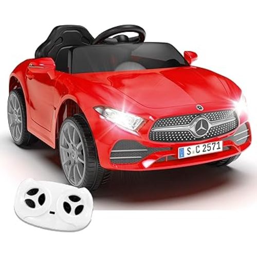 Licensed Mercedes-Benz CLS 350 12V Kids Ride On Car with 2.4G Remote Control, Battery Powered Electric Car Ride On Vehicle w/Bluetooth, Music, Safety, Lights,Ride on Toys for Toddlers (Red)