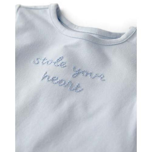 Baby Organic Cotton 'Stole Your Heart' Embroidered Bodysuit - Little Planet | Carter's