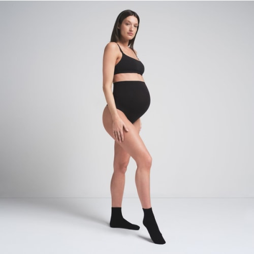 COTTON JERSEY MATERNITY NURSING SCOOP BRALETTE | SOOT | SKIMS