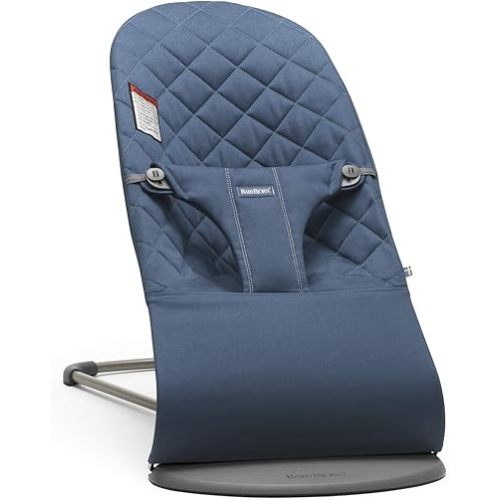 BabyBjörn Bouncer Bliss, Cotton, Midnight Blue, 1 Count (Pack of 1)