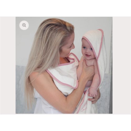 Cuddledry 'Hands-free' baby towel pink edge