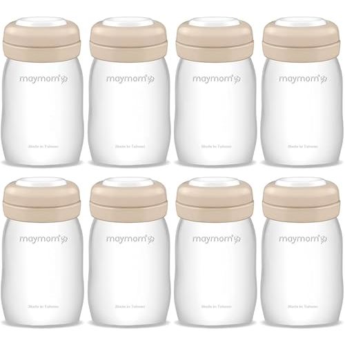 Maymom Wide Neck Breastmilk Collection n Storage Bottle 5.4 oz; Re-markable SureSeal Disc. Fits Spectra S2 Spectra S1 9 Plus.