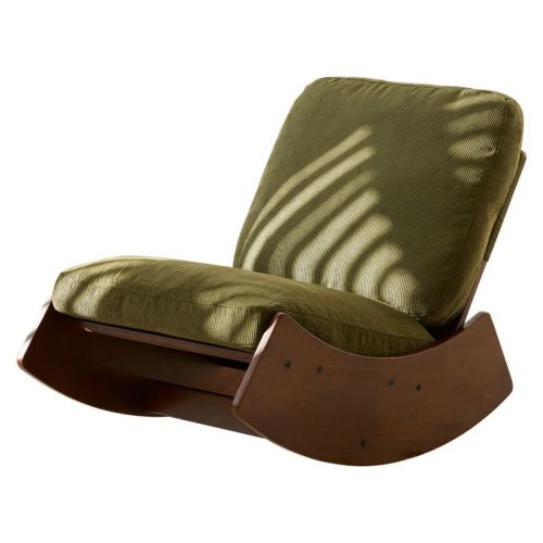 FONTOI Comfortable Rocking Chair, Upholstery Glider Chair, Multiple Settings Reading Chair for Bedroom, Living Room, Nursery, Green, 24.2"*28.3"*35.4"