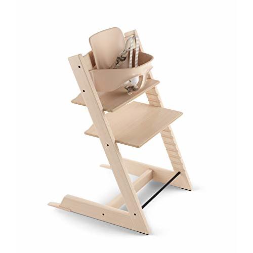 Tripp Trapp by Stokke Adjustable Wooden Natural Baby High Chair (Includes Baby Seat with Harness)