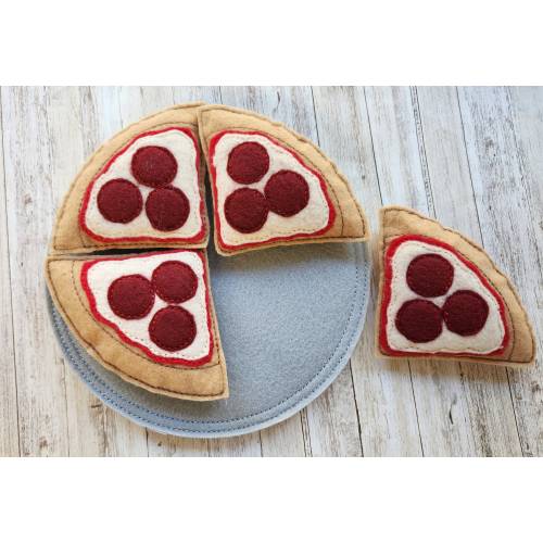 Felt Pan Pizza, Felt Pizza Set, Pretend Pizza, Pretend Food, Pretend Felt Food, Play Kitchen Food, Learning Toy, Preschool Toy, Felt Food