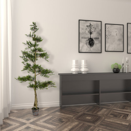 The Holiday Aisle® Artificial Potted Cedar Tree & Reviews | Wayfair