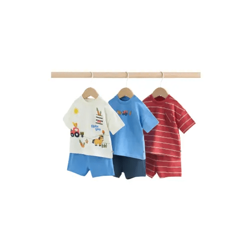 Cotton T-Shirts & Shorts Assorted 6-Pack (6-9mths)