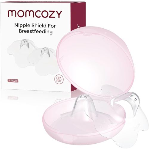 Momcozy Nipple Shield, Floral Contact Nipple Shield for Breastfeeding Moms with Flat or Inverted Nipples, Made Without BPA/BPS (1 Pair, 20mm)