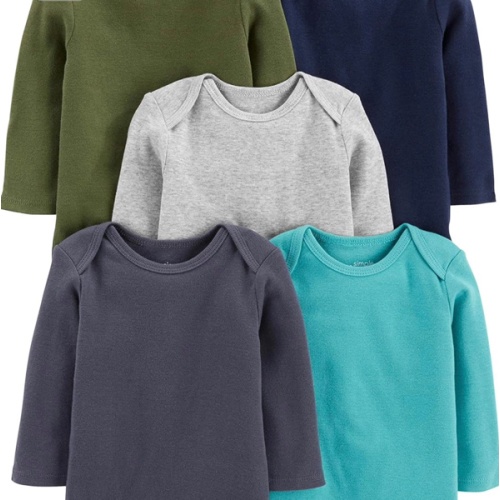 Simple Joys by Carter's Baby-Boys Long-Sleeve Bodysuit Pack of 5Bodysuit