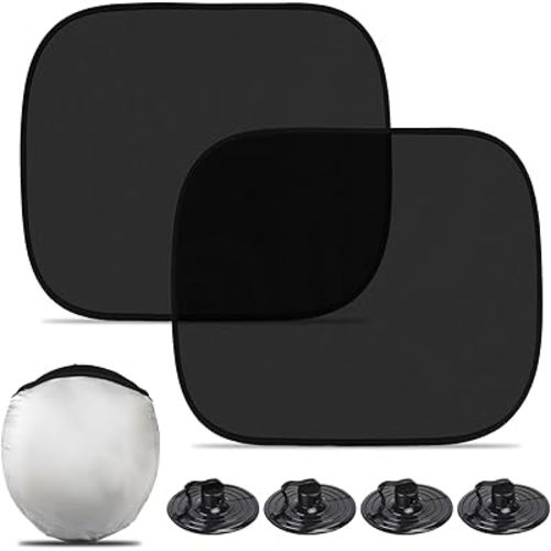 Car Window Shade for Baby (17"x14"), 2 Pack Car Window Shades, Sun Shade for Car Window Baby with Suction Cups, Complete Kids/Adults/Pets Sun Protection from UV Rays