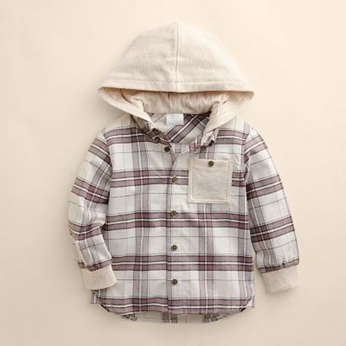 Baby & Toddler Little Co. by Lauren Conrad Organic Flannel Hooded Overshirt