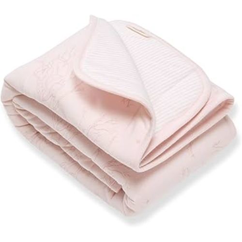 Burt's Bees Baby Reversible Blanket, Nursery, Stroller & Tummy-Time Organic Jersey Cotton Quilted Infant & Toddler Bedding
