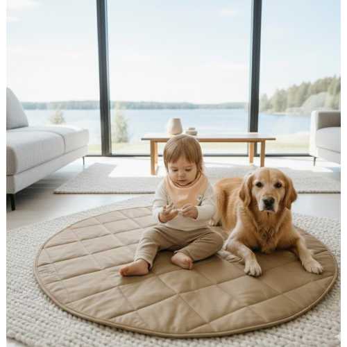 Baby Play Mat: Padded Waterproof Reversible Floor Mat Uniklook 35"