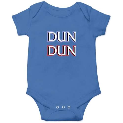 Dun Dun Meme Law Order Parody Onesies Kids's Short Sleeve Onesie 6M Vintage Royal sold by GiulianaDSimpson | SKU 200866505 | Printerval