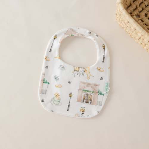 Powdered Sugar and Puppies Organic Cotton Baby Bib