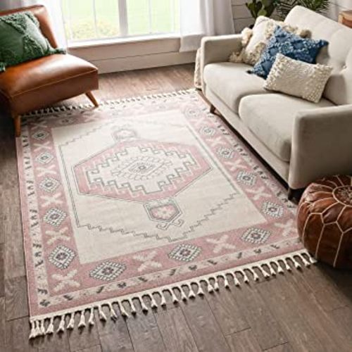 Well Woven Kendre Blush Tribal Medallion Area Rug (7'10" x 10'6")