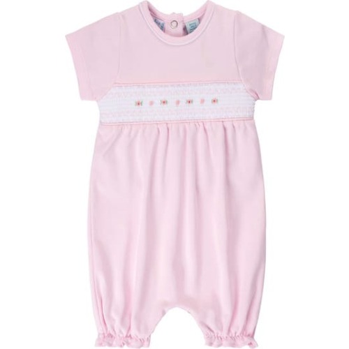 Smocked Flower Romper, 0-3M