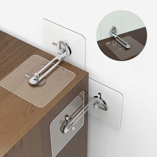 Furniture Anchors Wall Anchors, Anti Tip Furniture Anchors No Drill, Adhesive Furniture Wall Anchors for Baby Proofing - Secure Cabinet Bookcase Dresser Shelf Wall, No Screw (6 Pairs)