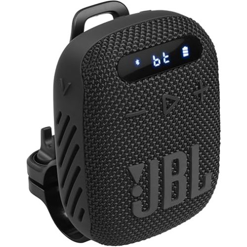 JBL Wind 3 FM Bluetooth Handlebar Speaker, Black
