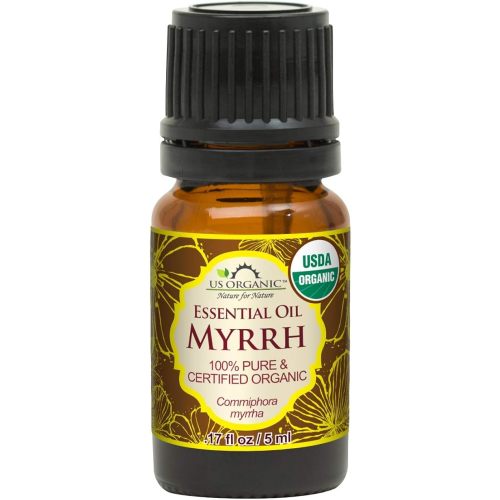 US Organic 100% Genuine Myrrh Essential Oil - Sourced from The Horn of Africa, USDA Certified Organic, Extracted by Hydro-Distillation (Myrrh, 5 ml)
