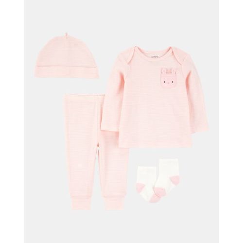 Baby 4-Piece Bunny Outfit Set - Pink/White | Carter's