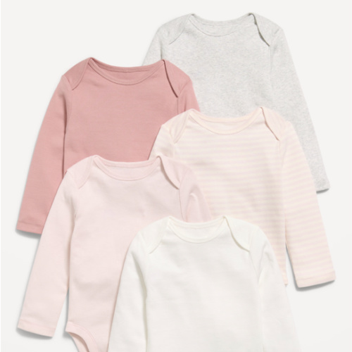 Long-Sleeve Bodysuit 5-Pack for Baby | Old Navy