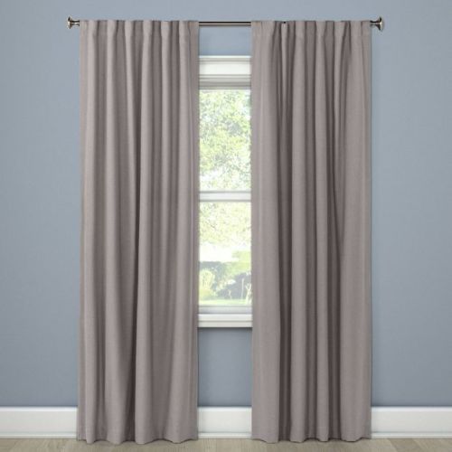 50"x63" Blackout Aruba Window Curtain Panel Stone - Threshold™: Recycled Polyester, OEKO-TEX Certified Drapes