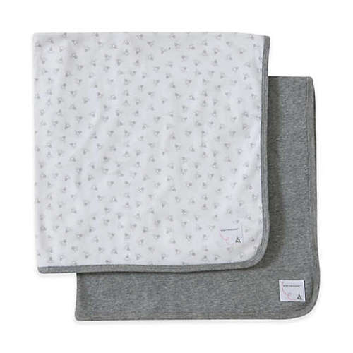 Burt's Bees Baby® 2-Pack Organic Cotton Blankets in Heather GreyBurt's Bees Baby® 2-Pack Organic Cotton Blankets in Heather Grey