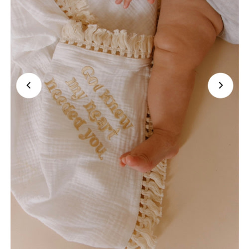 God Knew My Heart Needed You Tassel Swaddle Blanket – OUR HOUSE ABOVE