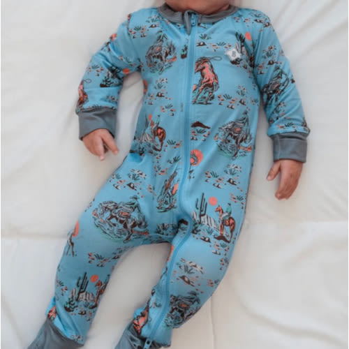 Baby Zip Up - Cowboy Up - Blue – BURLEBO