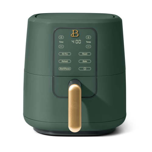 Beautiful 3 Qt Air Fryer with TurboCrisp Technology, EverGood Ceramic Nonstick Coating, Thyme Green by Drew Barrymore