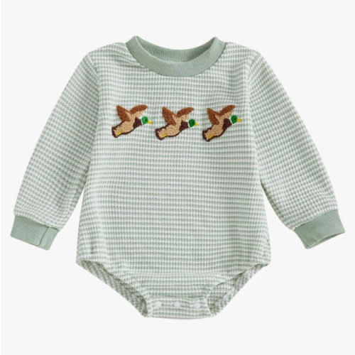 VISGOGO Unisex Baby Boy Girl Romper Waffle Newborn Infant Onesie Clothes Long Sleeve Bubble Oversized Romper Bodysuit Top