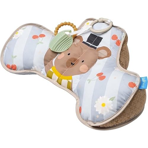 Taf Toys Tummy Time Toys Ergonomic Cushion & Teether for Infant Newborn Supportive Baby Tummy Time & Neck Strengthening Develops Muscles for Crawling Montessori Sensory Toy Tummy Time Toys 0-6 Months
