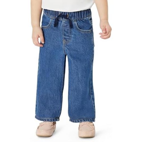 Amazon Essentials Baby Girls' Soft Stretch Relaxed-Fit Wide Leg Jeans