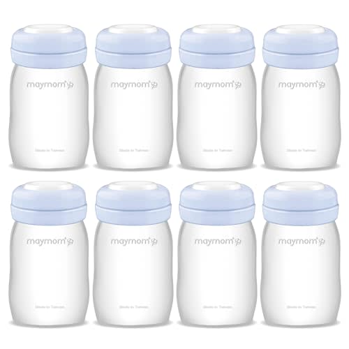 Maymom Wide Neck Breastmilk Collection n Storage Bottle 5.4 oz; Re-markable SureSeal Disc. Fits Spectra S2 Spectra S1 9 Plus.