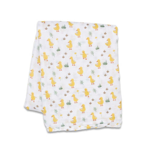 Lulujo - Swaddle Blanket Muslin Cotton - Ducks