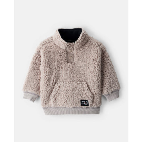 Baby Boy Sherpa Pullover Sweatshirt - Brown  - Carter's | Carter's