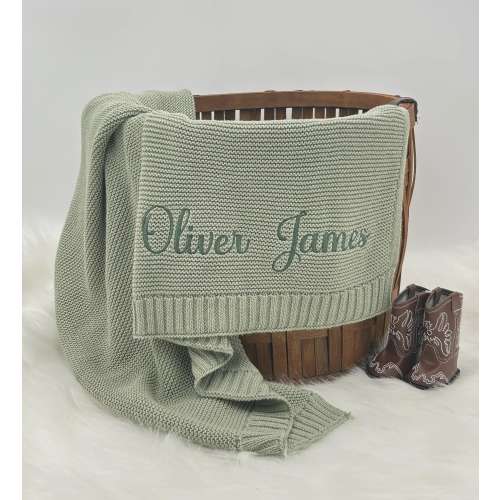 Embroidered Baby Blanket, Personalized Baby Blanket, Gift for Baby, Baby Shower Gift, Custom Baby Name Blanket, Newborn Blanket