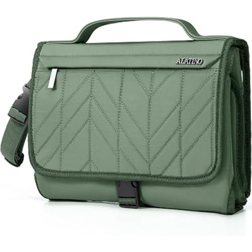 Alatino Portable Diaper Changing Pad, Waterproof, Large 24x21,Sage Green