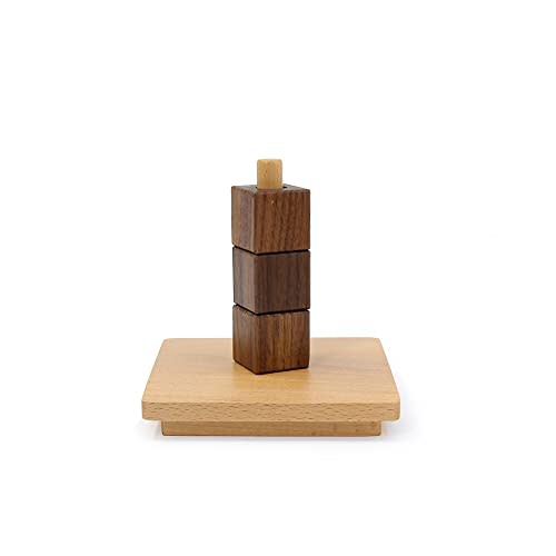 Kiddison Cubes on Vertical Dowel Montessori Eye-Hand Coordination Material Toddler