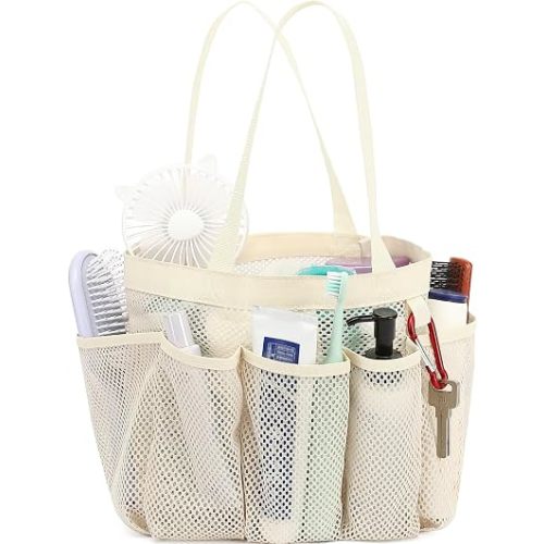 Fammart Mesh Shower Caddy Portable, Shower Bag College Dorm Room Essentials