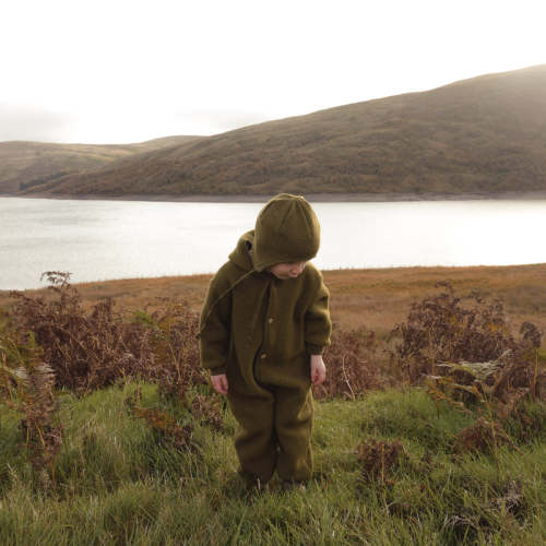 Pipit Baby Suit - Merino Wool Fleece - Seaweed