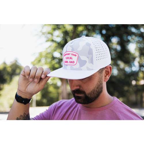 Premium Active Support Your Local Girl Dad PVC Patch Hat