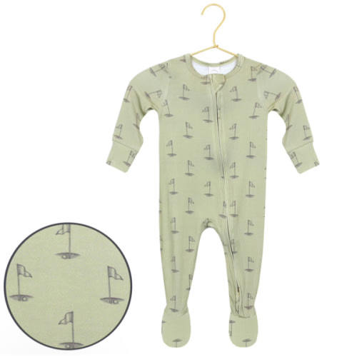 Cal Zipper Footies - Newborn