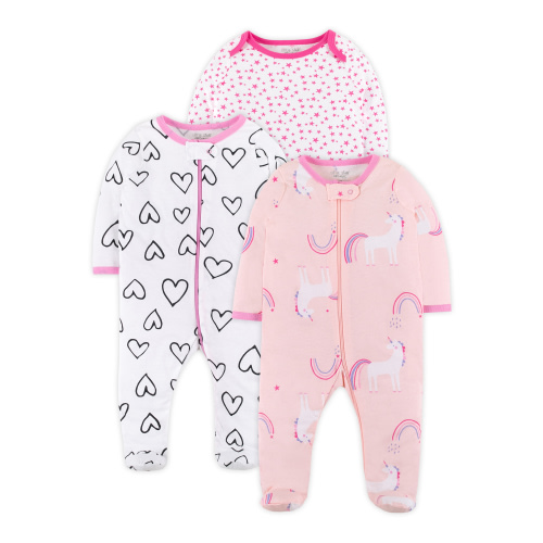 Little Star Baby Girl 3Pk Sleep n Play, Size NB-9M