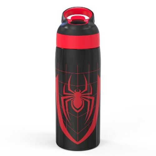 Zak Designs 19 fl oz Stainless Steel Vacuum Insulated Riverside Spider-Man Water Bottle: Kids & Boys Drinkware, Dishwasher-Safe