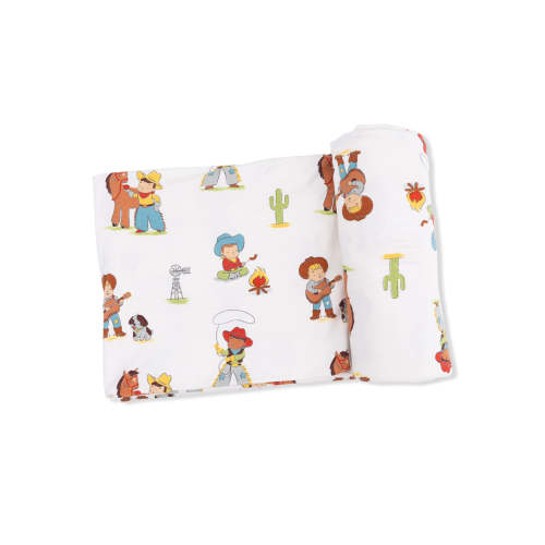 Stretch Swaddle, Vintage Cowboys