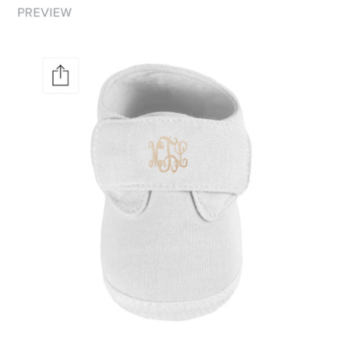 Monogrammed Baby Shoes