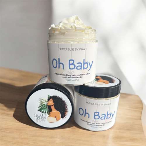 Oh Baby, Whipped Body Butter for babies, Organic and Vegan Skin Moisturizer - 6oz